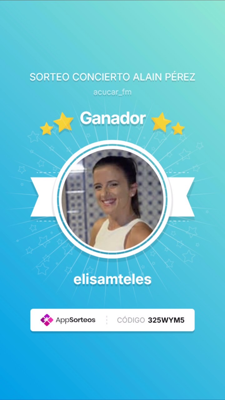 🎉🎊 **¡YA TENEMOS GANADORA!** 🎊🎉

✨ **¡Felicidades, @elisamteles ** 🥳 Eres la afortunada ganadora de **1 entrada** para disfrutar del concierto del maestro  @_alainperez_ y su Orquesta** este **viernes 17 de julio** en @lavlisboaaovivo 🇵🇹🎶

🙏 **Gracias de corazón** a todas las personas que participaron en el sorteo. ¡Su apoyo significa muchísimo para nosotros! ❤️

🤝 Un agradecimiento especial a nuestros **parceros**:
✨ @neroameta_prod 
✨ @PremiumStage

🎼 Y, por supuesto, al gran maestro **Alain Pérez**, que este viernes llega a Lisboa para celebrar por todo lo alto **La Fiesta Tour 2026**. 🔥💃🕺

🎶 ¡Nos vemos para vivir una noche inolvidable llena de buena música, energía y mucha fiesta!

🎉 **¡Enhorabuena, @elisamteles Disfruta del espectáculo!** ❤️🥂

#AlainPérez #LaFiestaTour #LisboaAoVivo #Ganadora #sorteosalsero MúsicaEnViv 🎶🇵🇹