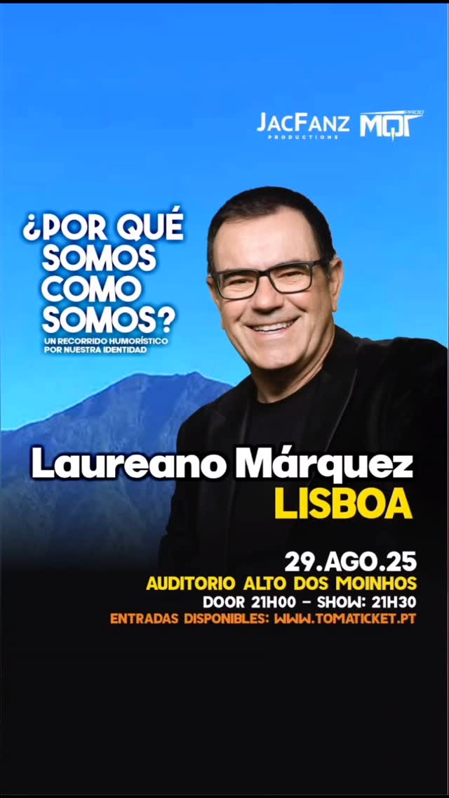 🎉 ¡SORTEO EXCLUSIVO! 🎉
¿Quieres disfrutar del show de Laureano Márquez en Lisboa totalmente GRATIS?
🎭 “¿Por qué somos como somos?” — Un recorrido humorístico por nuestra identidad.

📅 Fecha del show: 29 de agosto de 2025
📍 Auditorio Alto dos Moinhos, Lisboa

Participar es muy fácil:
✅ Sigue nuestras cuentas

👉 @acucar_fm
👉 @mosquitorumbero
👉@jacfanz_productions

✅ Etiqueta a 3 amigos (¡nada de influencers ni marcas!)

✅ Comenta tantas veces como quieras para más oportunidades de ganar

🗓️ El sorteo se realizará el viernes 12/08 a las 23:30pm 
🎟️ ¡Corre la voz y prepárate para una noche llena de risas!

🔗 Entradas también disponibles en: www.tomaticket.pt

#LaureanoMarquez #Lisboa #HumorEnLisboa #Sorteo #StandUp #Comedia #JacFanzProductions #MosquitoRumbero